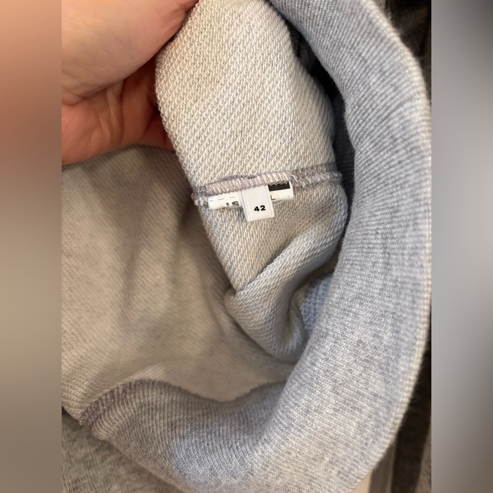 Isabel Marant etoile Moby logo pullover sweatshirt in grey maroon combo - Picture 8 of 8